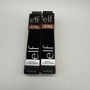 E.L.F. O Face Satin Lipstick Lot Long Lasting Brown‎ Nude No Doubt Drive OS